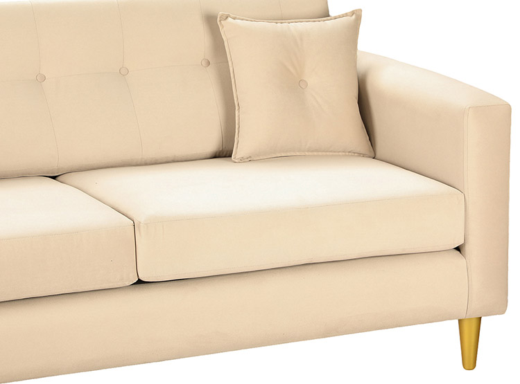 SET DE MUEBLES BODEVIR SOFÁ NEW RETRO 3 CUERPOS FELPA + POUFS - 4