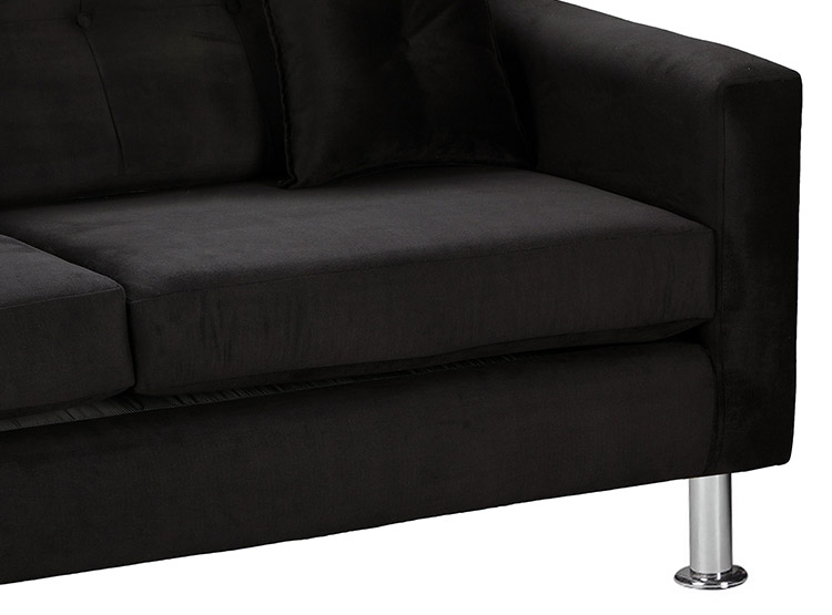 SET DE MUEBLES BODEVIR SOFÁ NEW RETRO 3 CUERPOS FELPA + POUFS - 4