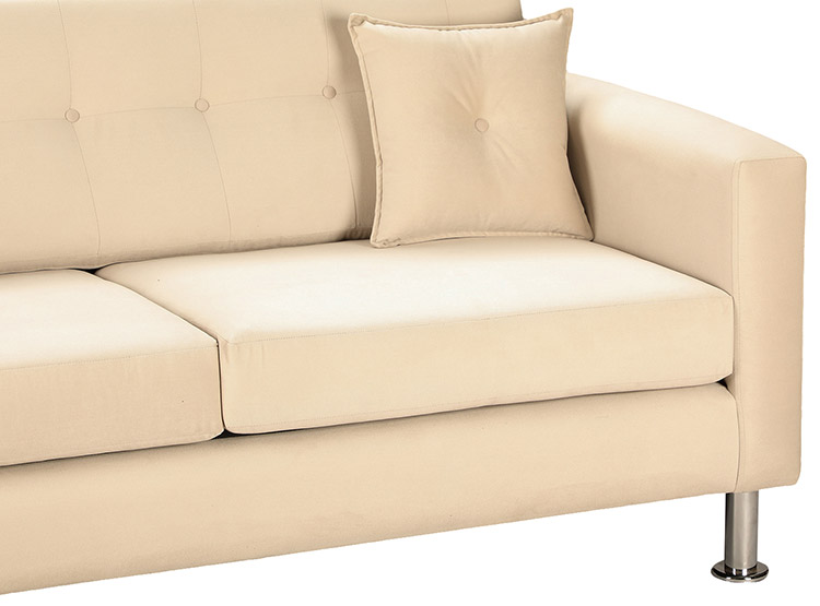SET DE MUEBLES BODEVIR SOFÁ NEW RETRO 3 CUERPOS FELPA + POUFS - 3