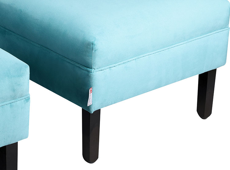 SET DE MUEBLES BODEVIR SOFÁ SKY 3 CUERPOS FELPA + POUFS - 4