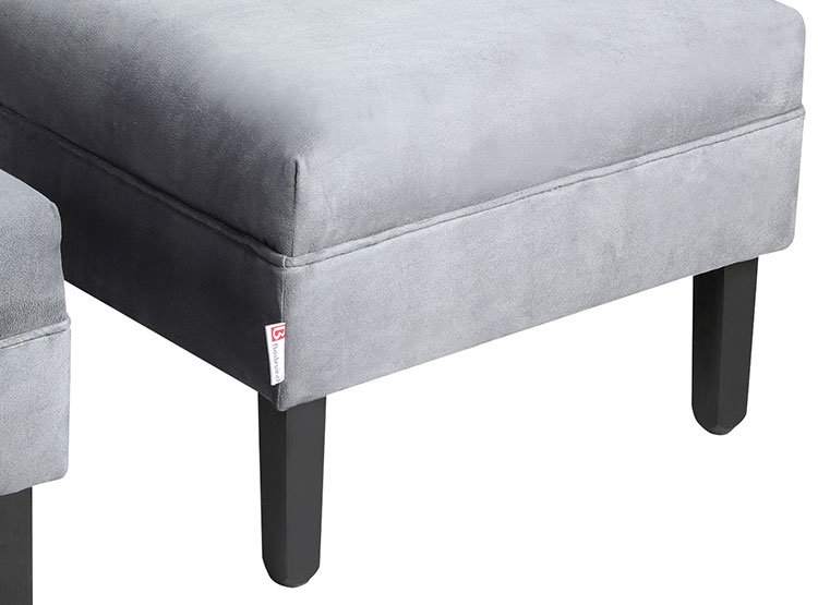 SET DE MUEBLES BODEVIR SOFÁ SKY 3 CUERPOS FELPA + POUFS - 4