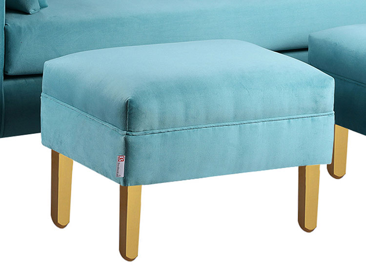 SET DE MUEBLES BODEVIR SOFÁ SKY 3 CUERPOS FELPA + POUFS - 4