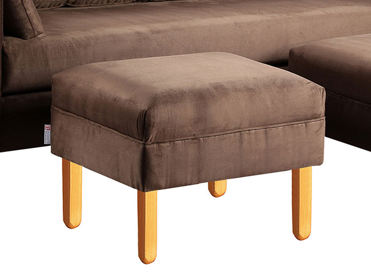 SET DE MUEBLES BODEVIR SOFÁ SKY 3 CUERPOS FELPA + POUFS - 4