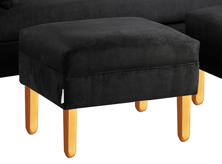 SET DE MUEBLES BODEVIR SOFÁ SKY 3 CUERPOS FELPA + POUFS - 3