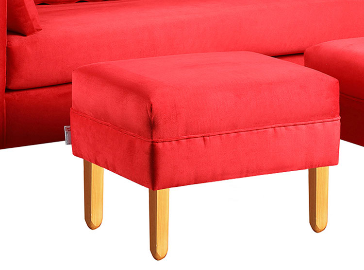 SET DE MUEBLES BODEVIR SOFÁ SKY 3 CUERPOS FELPA + POUFS - 3