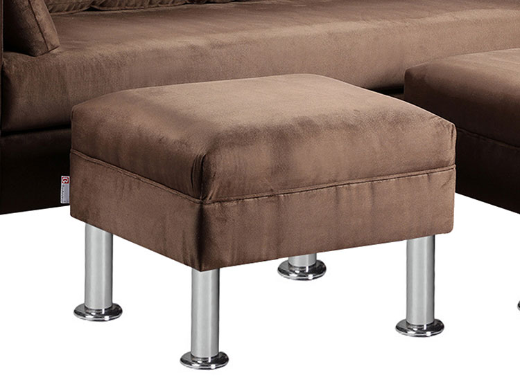 SET DE MUEBLES BODEVIR SOFÁ SKY 3 CUERPOS FELPA + POUFS - 3