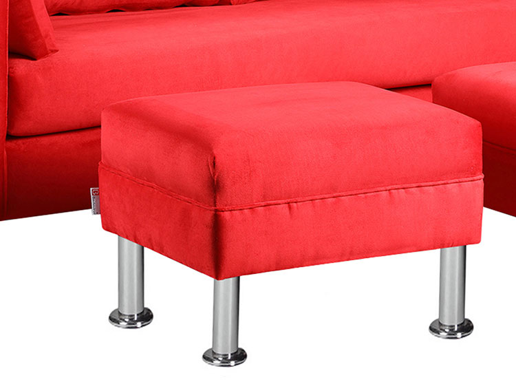 SET DE MUEBLES BODEVIR SOFÁ SKY 3 CUERPOS FELPA + POUFS - 3