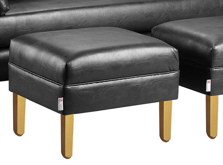 SET DE MUEBLES BODEVIR SOFÁ SKY PU 3 CUERPOS + POUFS - 3