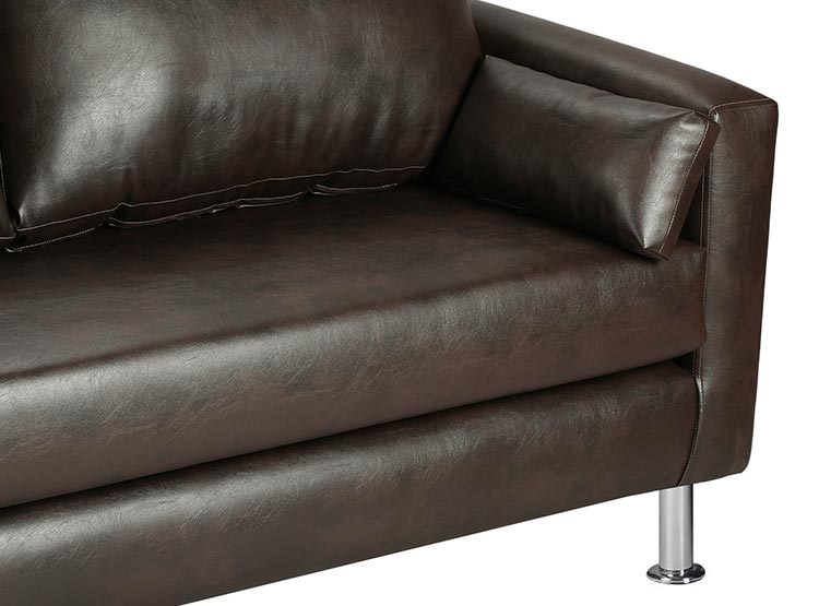 SET DE MUEBLES BODEVIR SOFÁ SKY PU 3 CUERPOS + POUFS - 4