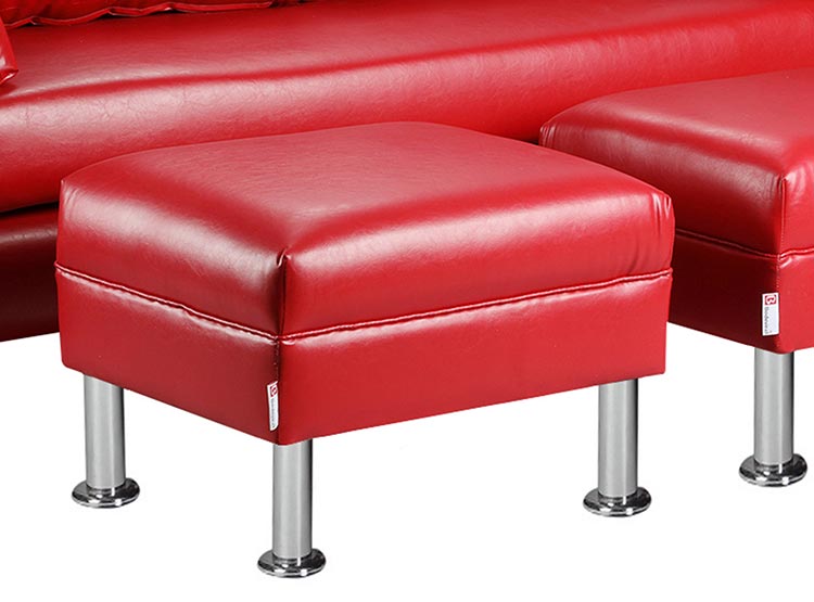 SET DE MUEBLES BODEVIR SOFÁ SKY PU 3 CUERPOS + POUFS - 4