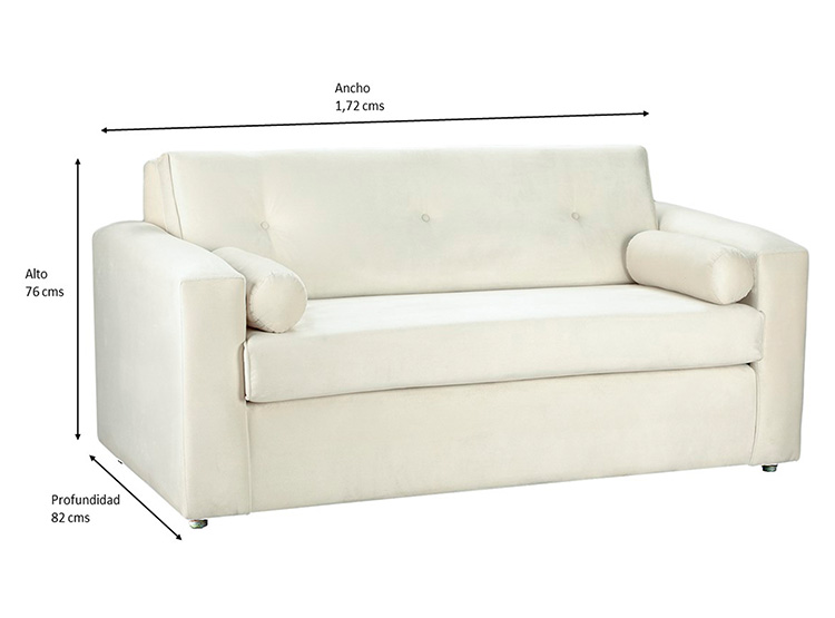 SET DE MUEBLES BODEVIR SOFÁ VIVO PU 3 CUERPOS + POUFS - 5