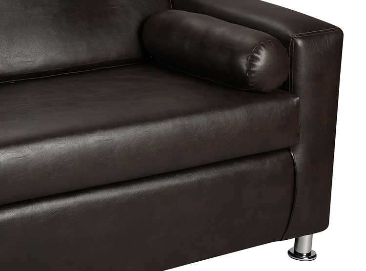 SET DE MUEBLES BODEVIR SOFÁ VIVO PU 3 CUERPOS + POUFS - 3