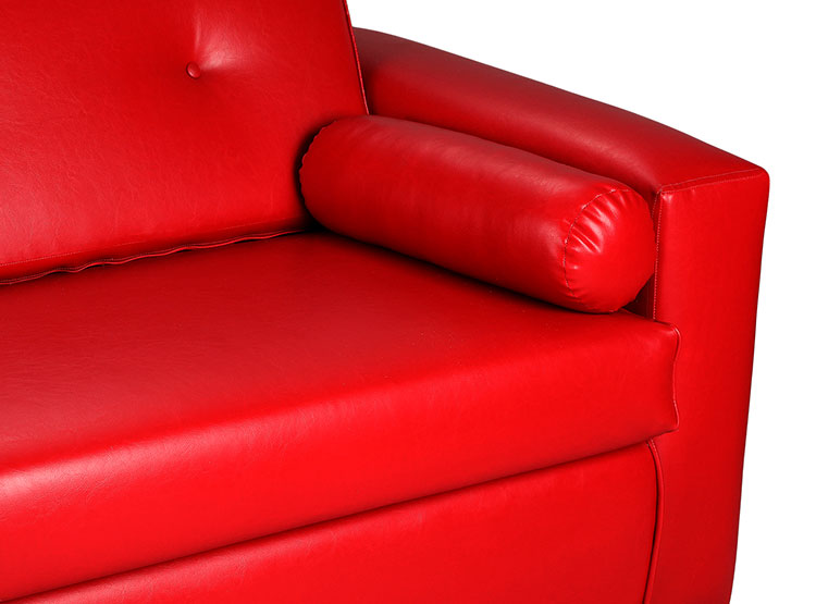 SET DE MUEBLES BODEVIR SOFÁ VIVO PU 3 CUERPOS + POUFS - 4