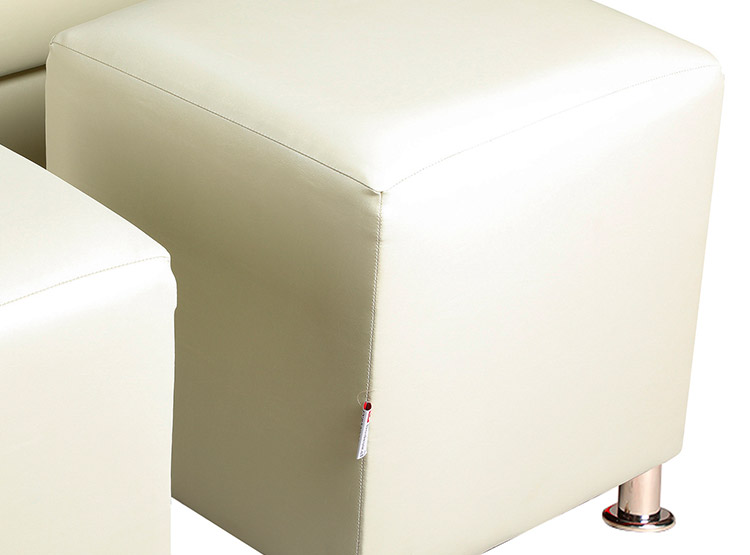 SET DE MUEBLES BODEVIR SOFÁ VIVO PU 3 CUERPOS + POUFS - 3