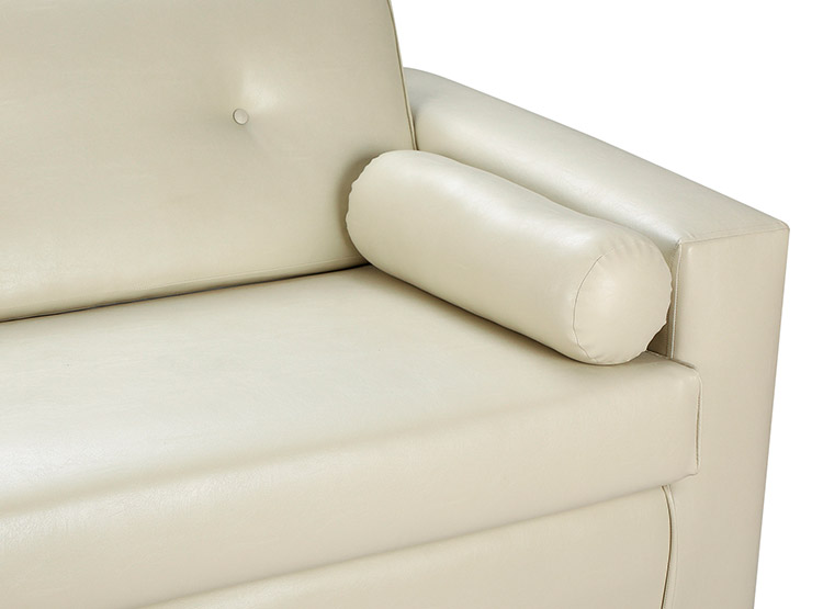 SET DE MUEBLES BODEVIR SOFÁ VIVO PU 3 CUERPOS + POUFS - 4