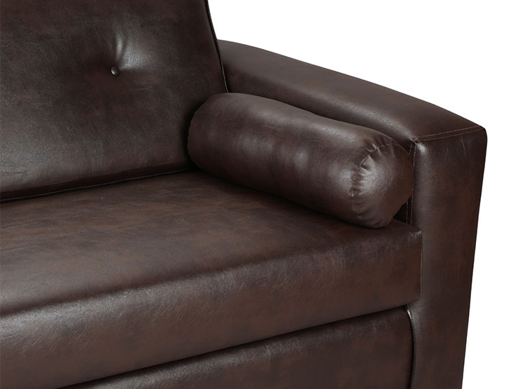 SET DE MUEBLES BODEVIR SOFÁ VIVO PU 3 CUERPOS CUERO + POUFS - 4