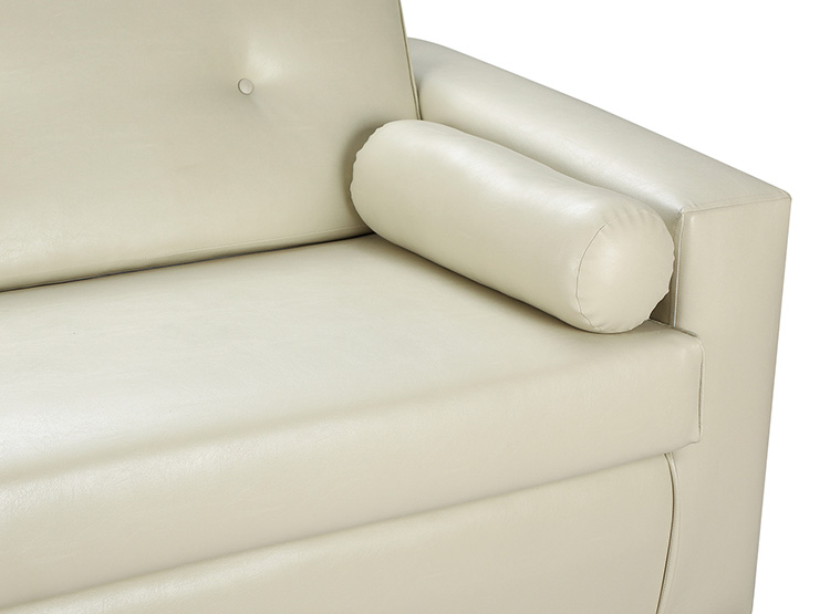 SET DE MUEBLES BODEVIR SOFÁ VIVO PU 3 CUERPOS CUERO + POUFS - 3