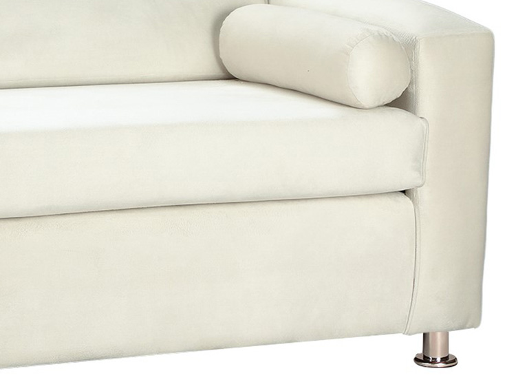 SET DE MUEBLES BODEVIR SOFÁ VIVO 3 CUERPOS FELPA + POUFS - 4