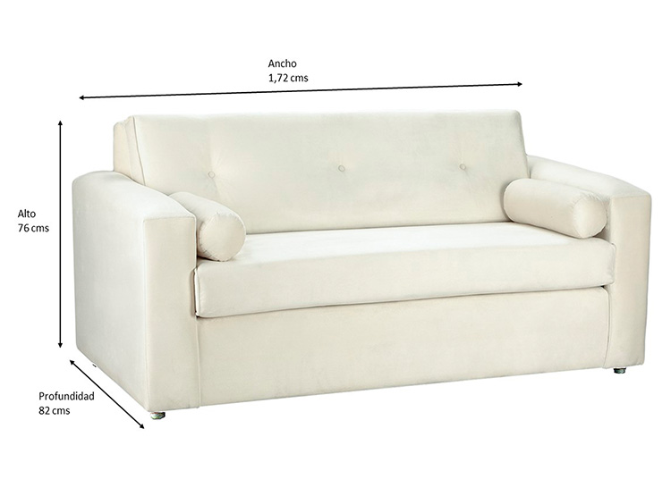 SET DE MUEBLES BODEVIR SOFÁ VIVO 3 CUERPOS FELPA + POUFS - 5