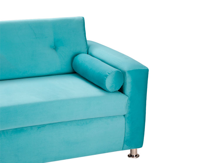 SET DE MUEBLES BODEVIR SOFÁ VIVO 3 CUERPOS FELPA + POUFS - 3