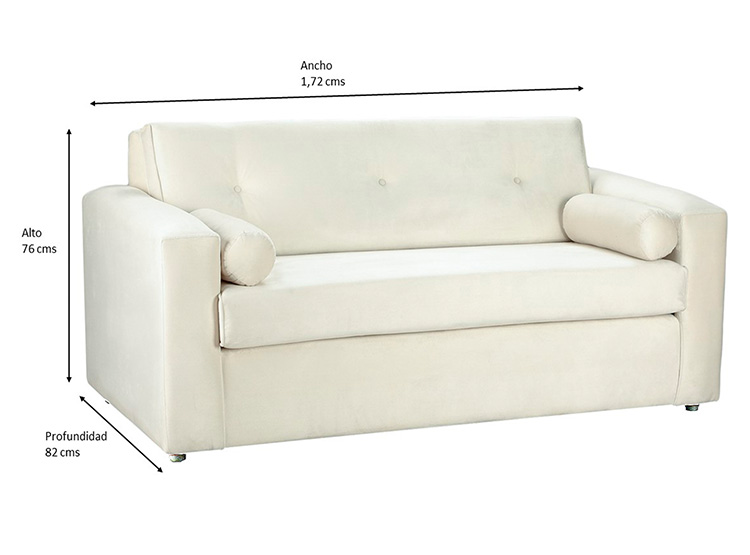 SET DE MUEBLES BODEVIR SOFÁ VIVO 3 CUERPOS FELPA + POUFS - 5