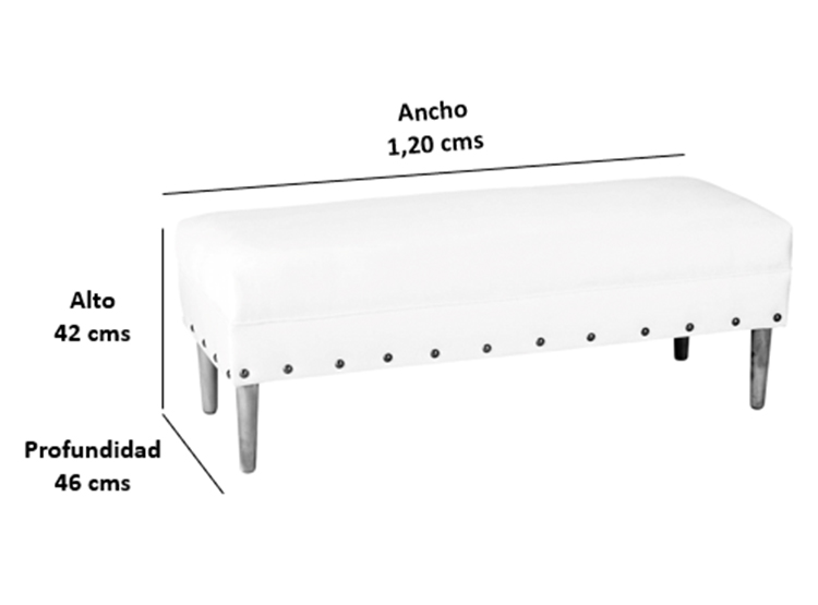 BANQUETA BODEVIR PROVENZA TACHA PU 2 CUERPOS - 5