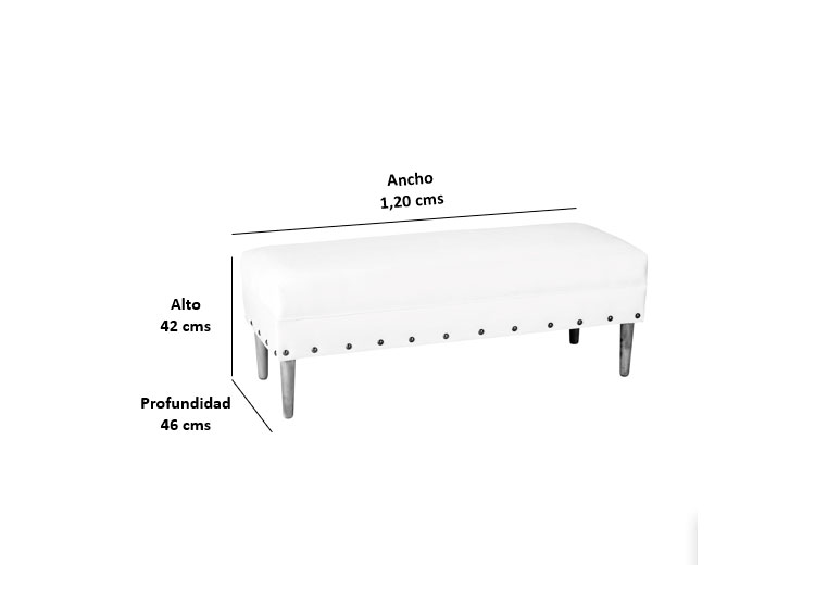 BANQUETA BODEVIR PROVENZA TACHA PU 2 CUERPOS - 5