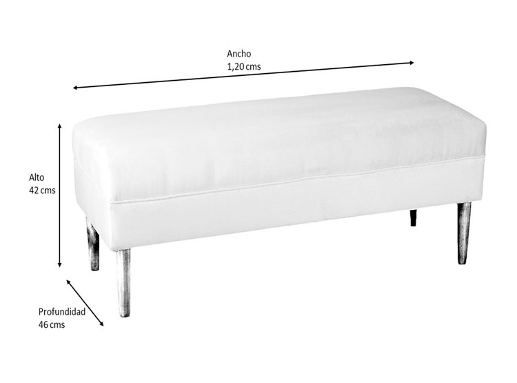 BANQUETA BODEVIR PROVENZA 2 CUERPOS FELPA - 4