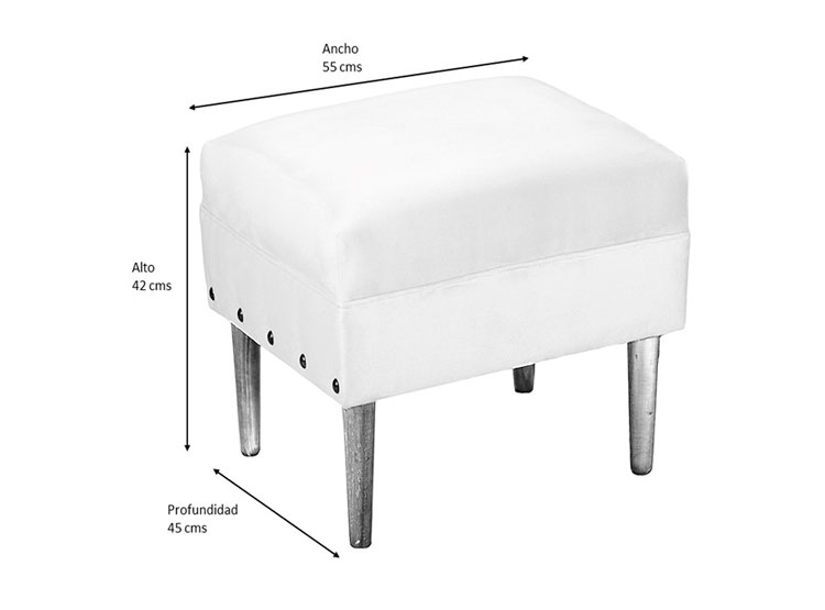 POUF BODEVIR PROVENZA TACHA 1 CUERPO FELPA - 4