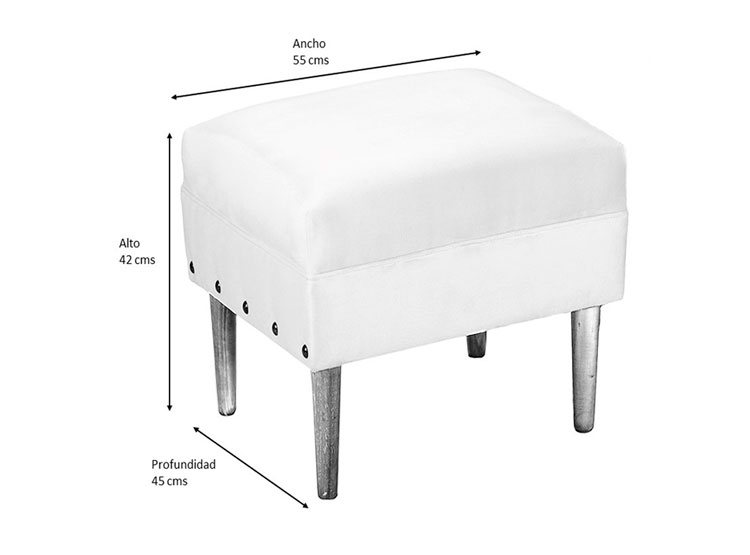 POUF BODEVIR PROVENZA TACHA 1 CUERPO FELPA - 4