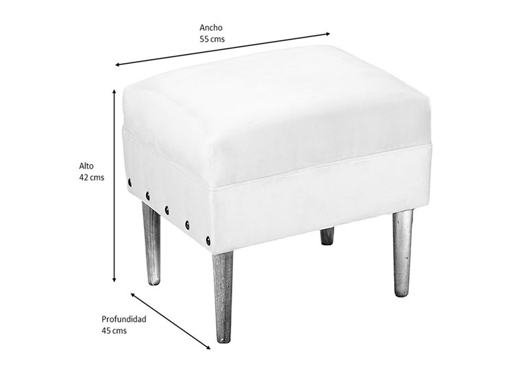 POUF BODEVIR PROVENZA TACHA 1 CUERPO FELPA - 4