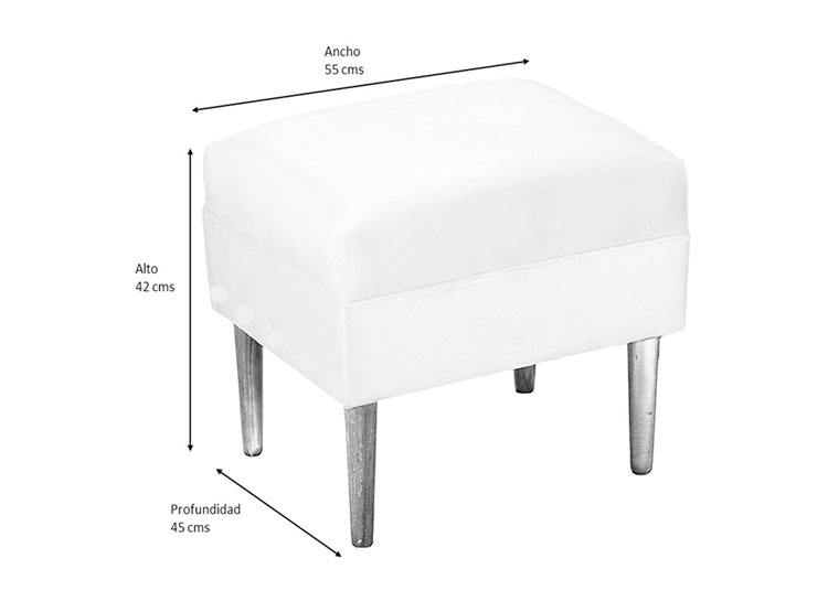 SET POUFS BODEVIR PROVENZA TACHA 1 CUERPO FELPA - 5