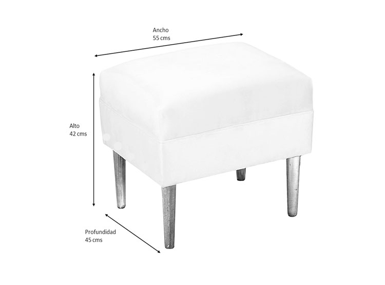 SET POUFS BODEVIR PROVENZA TACHA 1 CUERPO FELPA - 5