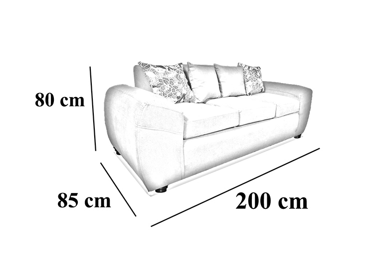 SOFA ELEGANT DETAIL HOUSTON TELA PU 3C - 4