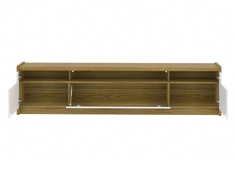 SET DECOCASA OSLO OFF WHITE CASTAÑO 2.2 PANEL + RACK - 3