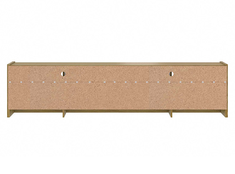 SET DECOCASA OSLO OFF WHITE CASTAÑO 2.2 PANEL + RACK - 4