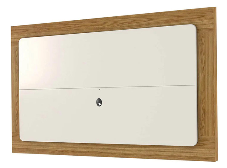 SET DECOCASA OSLO OFF WHITE CASTAÑO 1.8 PANEL + RACK - 2