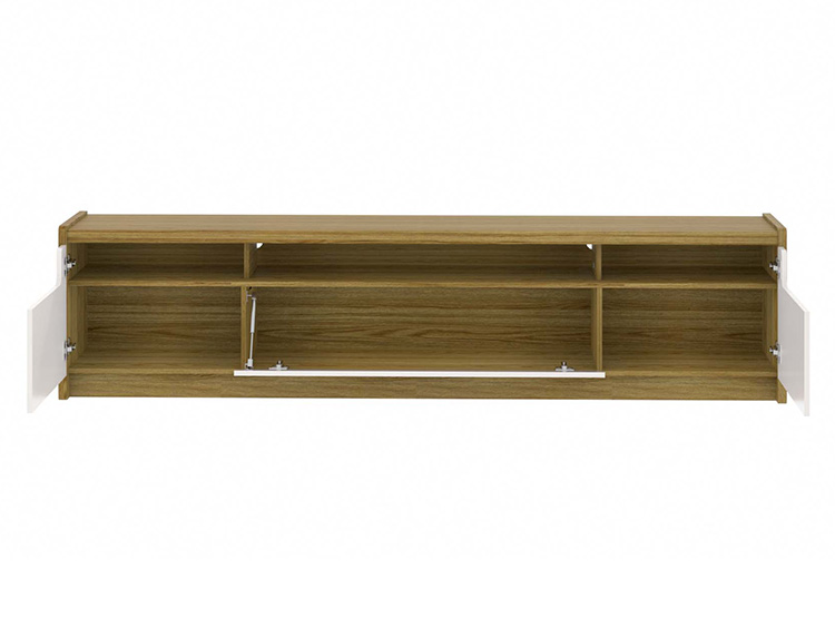 SET DECOCASA OSLO OFF WHITE CASTAÑO 1.8 PANEL + RACK - 4