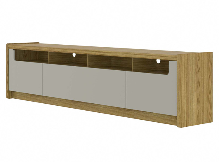 SET DECOCASA OSLO GRIS CASTAÑO 2.2 PANEL + RACK - 3