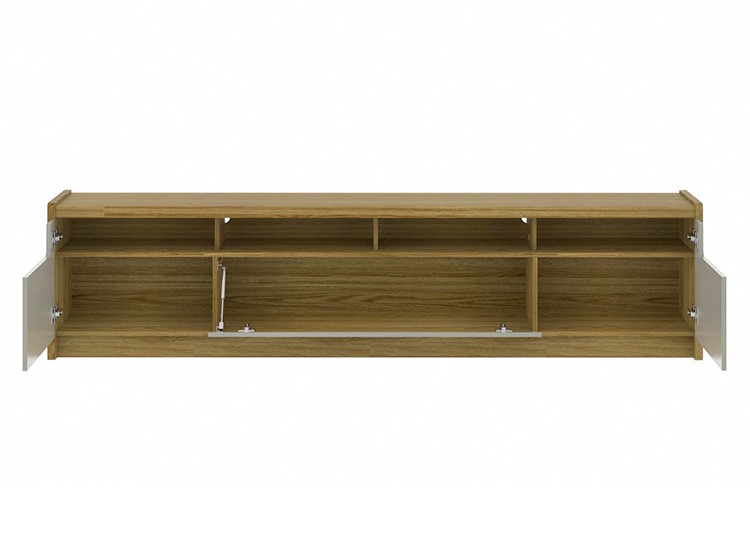 SET DECOCASA OSLO GRIS CASTAÑO 2.2 PANEL + RACK - 4