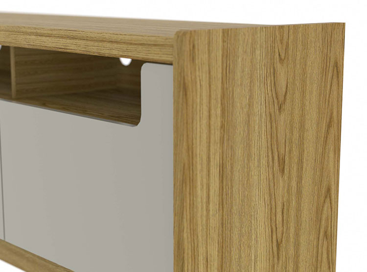 SET DECOCASA OSLO GRIS CASTAÑO 2.2 PANEL + RACK - 6