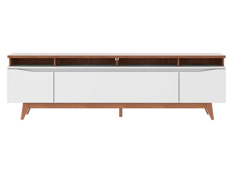 RACK PARA TV 75 PULGADAS FLYN DECOCASA STILO OFF 1.8 BLANCO - 1