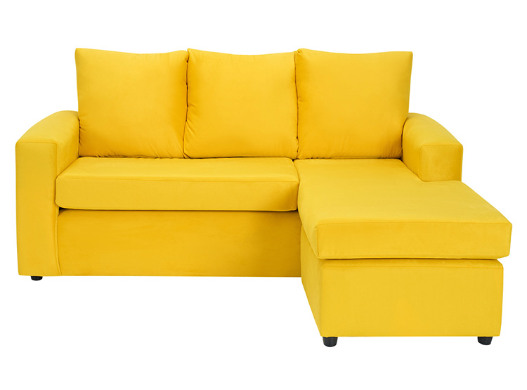 SET DE MUEBLES BODEVIR SOFÁ BI-L 3 CUERPOS + 2 POUFS - 2