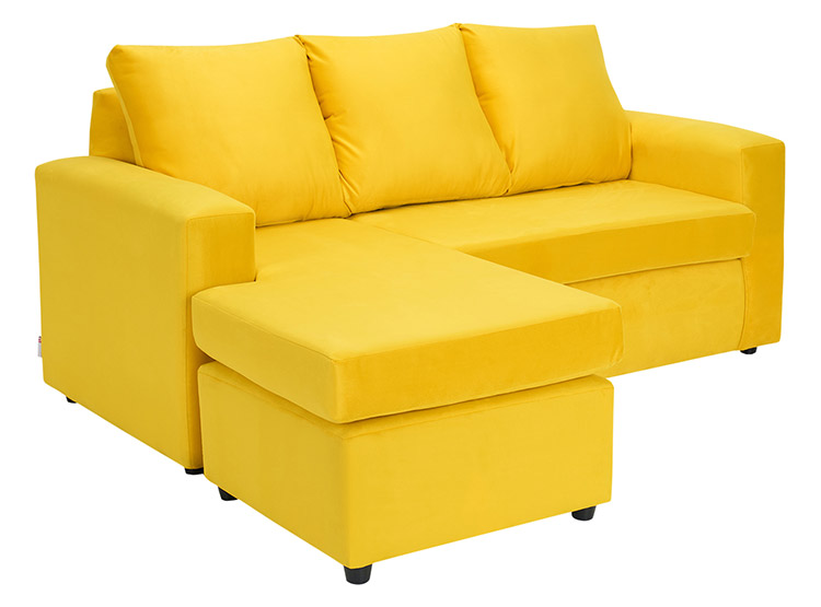 SET DE MUEBLES BODEVIR SOFÁ BI-L 3 CUERPOS + 2 POUFS - 5