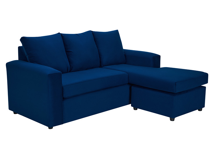 SET DE MUEBLES BODEVIR SOFÁ BI-L 3 CUERPOS + 2 POUFS - 3