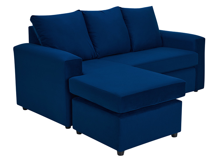 SET DE MUEBLES BODEVIR SOFÁ BI-L 3 CUERPOS + 2 POUFS - 5