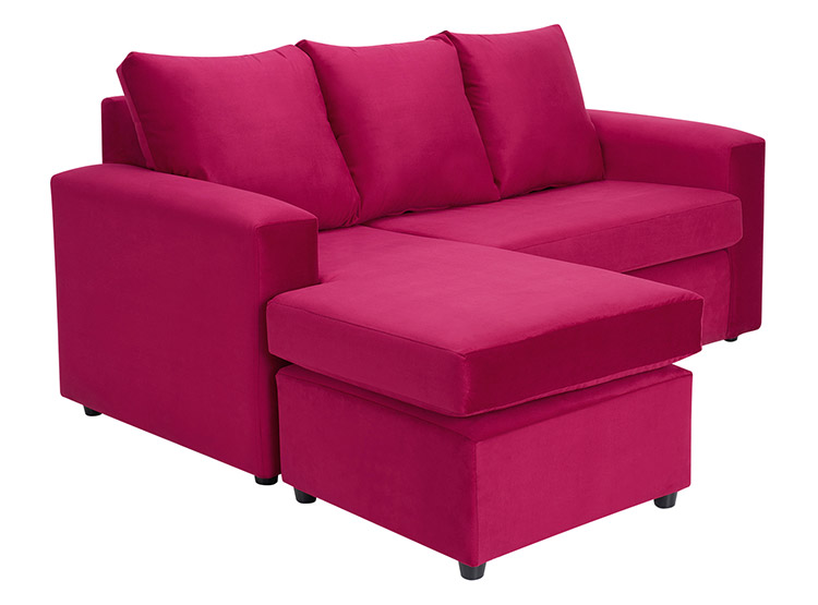 SET DE MUEBLES BODEVIR SOFÁ BI-L 3 CUERPOS + 2 POUFS - 5