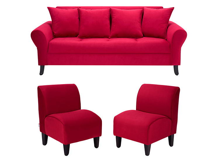 SET DE MUEBLES BODEVIR SOFA LUA 3 CUERPOS + 2 POLTS