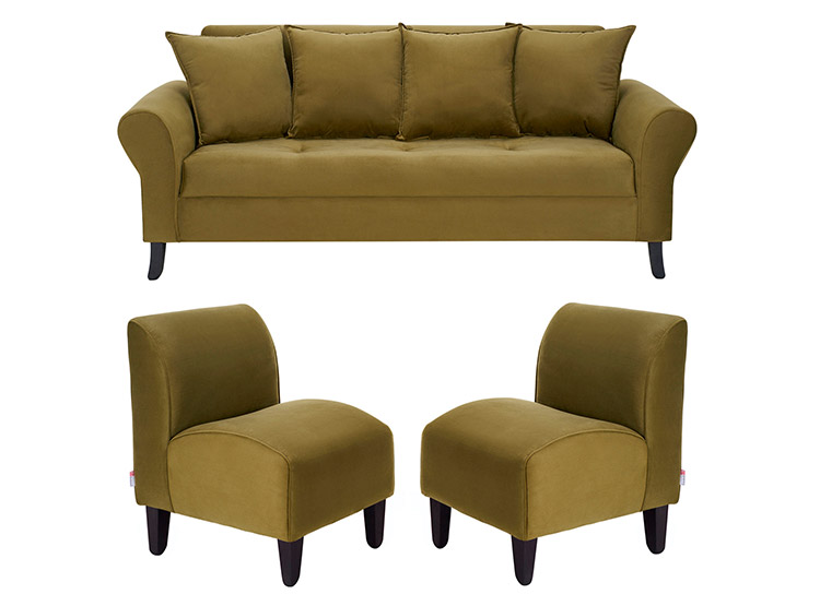 SET DE MUEBLES BODEVIR SOFÁ LUA 3 CUERPOS + 2 POLTS