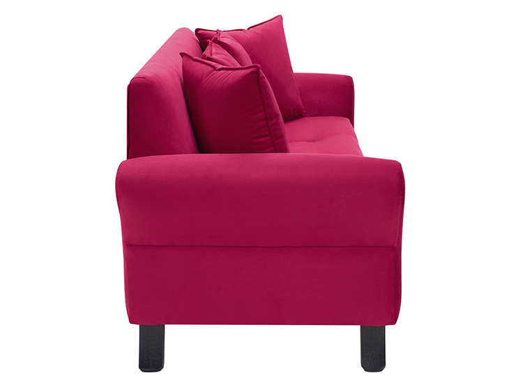 SET DE MUEBLES BODEVIR SOFÁ LUA 3 CUERPOS FELPA + 2 POUFS - 4